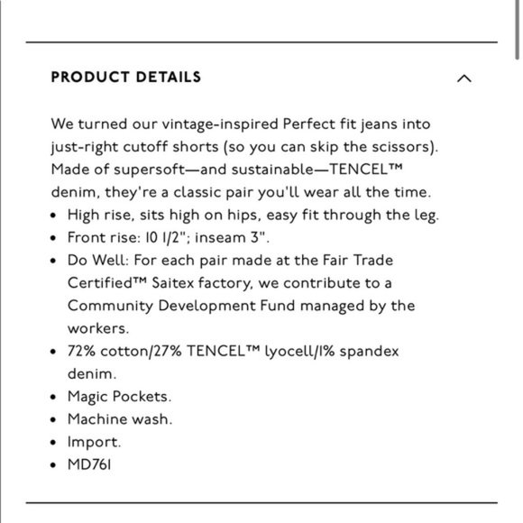 Madewell The Perfect Jean Short in Snyder Wash - Picture 4 of 4